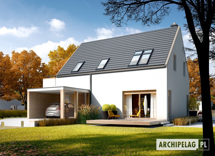 Projekt domu Oskar (z wiatą) ENERGO PLUS