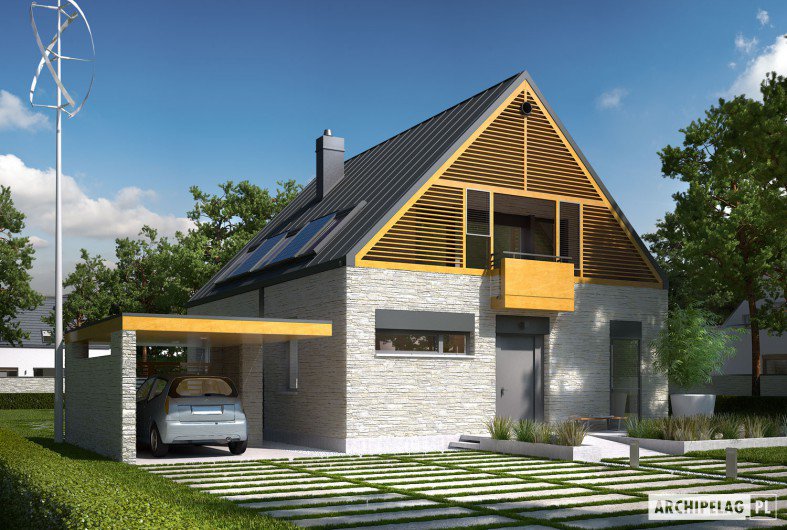 Najciekawsze projekty z wiatą garażową