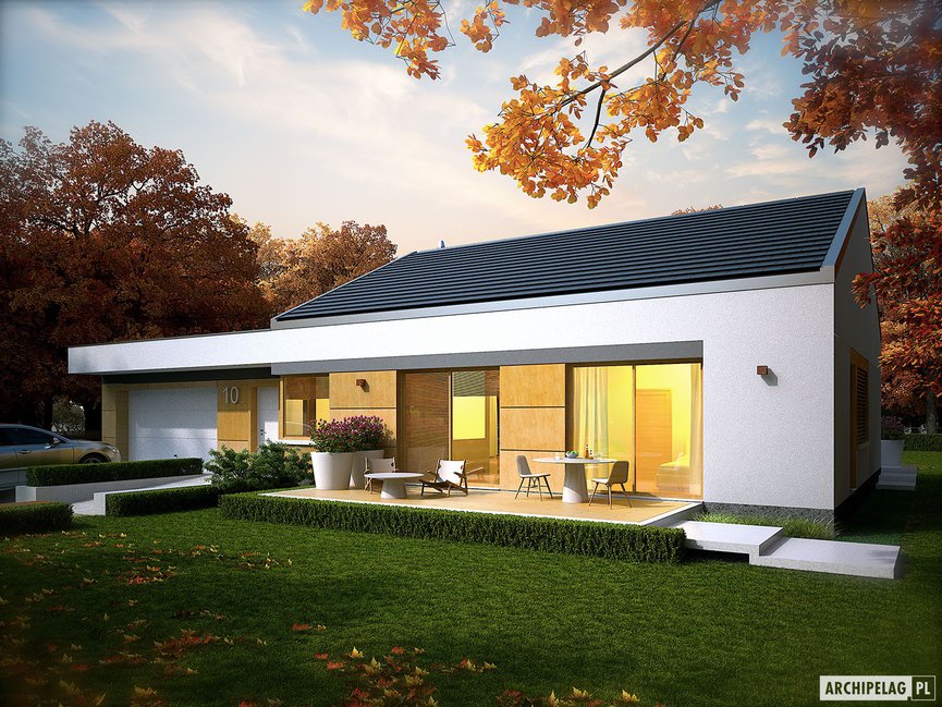 Wizualizacja projektu domu EX 11 G2 (wersja C) ENERGO PLUS