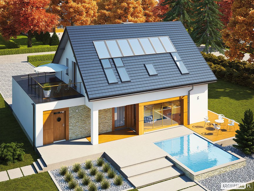 Wizualizacja projektu domu Santiago G1 ENERGO PLUS