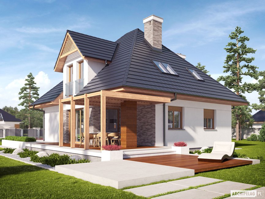 Wizualizacja projektu domu Tilda G1