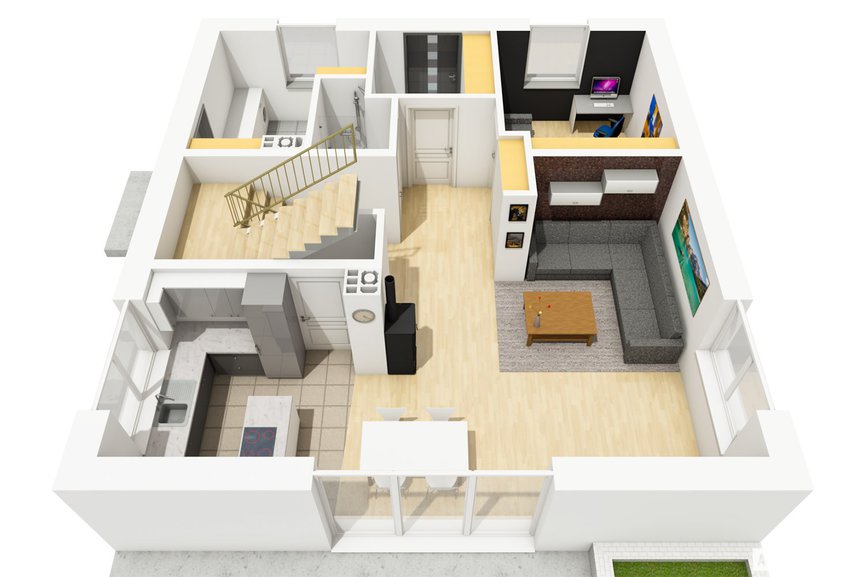 Projekt domu Daga - parter 