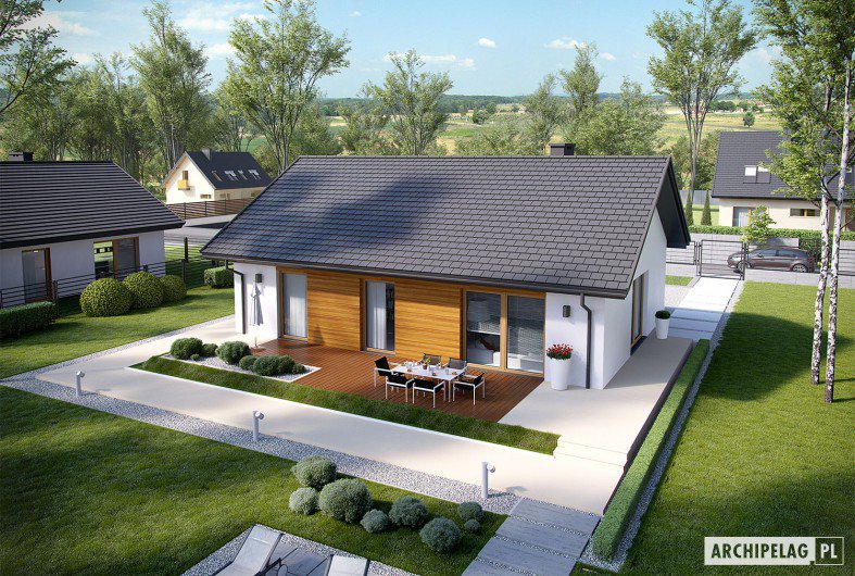 Wizualizacja projektu domu Kornel V ENERGO