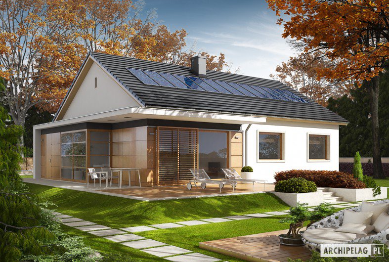 Wizualizacja projektu domu emi energo plus