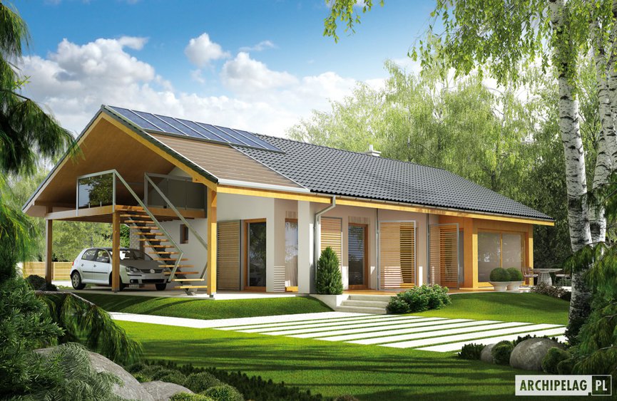 Projekt domu Eryk (z wiatą) 