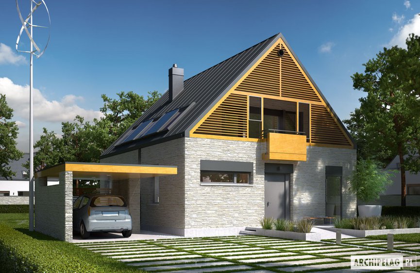 TOP 7 najciekawsze projekty domów z wiatą garażową
